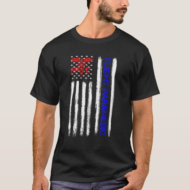 Flight Medic Ems Emt Nurse Paramedic USA American  T-Shirt (Vorderseite)