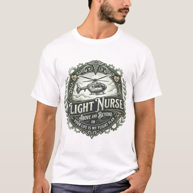 Flight Nurse Above And Beyond T-Shirt (Vorderseite)