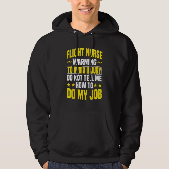 Flight Nurse RN Transport Worker Aeromedicine Warn Hoodie (Vorderseite)