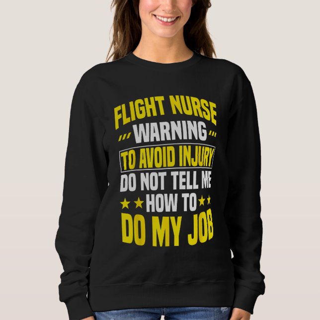 Flight Nurse RN Transport Worker Aeromedicine Warn Sweatshirt (Vorderseite)