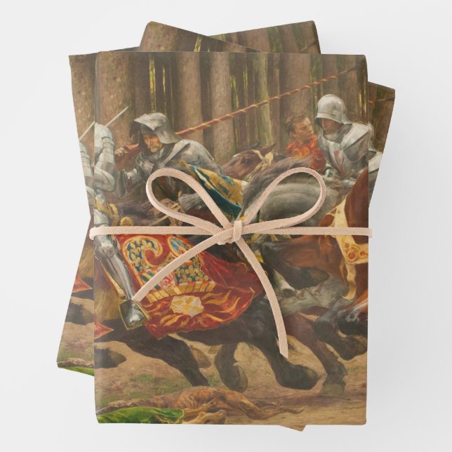 Flight of Charles the Bold on Horseback Geschenkpapier Set (Beispiel)