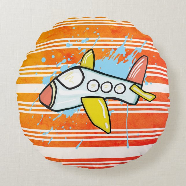 Flight Rundes Kissen (Vorderseite)