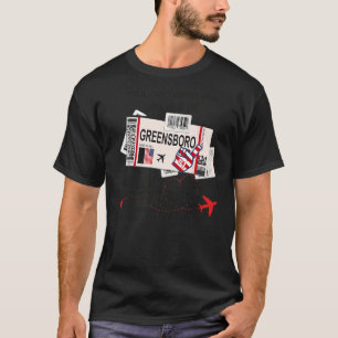 Flight Ticket Greensboro Girl aus Greensboro Boar T-Shirt