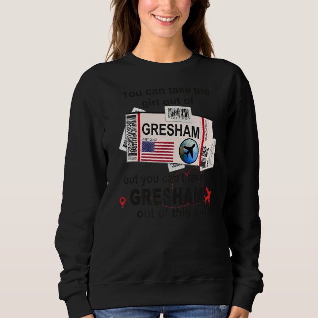 Flight Ticket Gresham Girl aus Gresham Boarding Sweatshirt (Vorderseite)