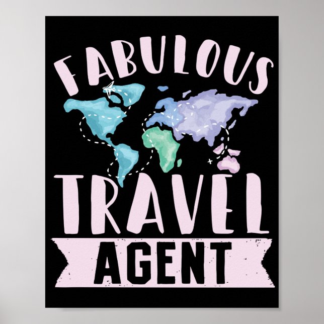 Flight Vacacation Trip Fabolous Travel Agent Poster (Vorne)