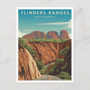 Flinders Ranges Südaustralien Vintage Postkarte