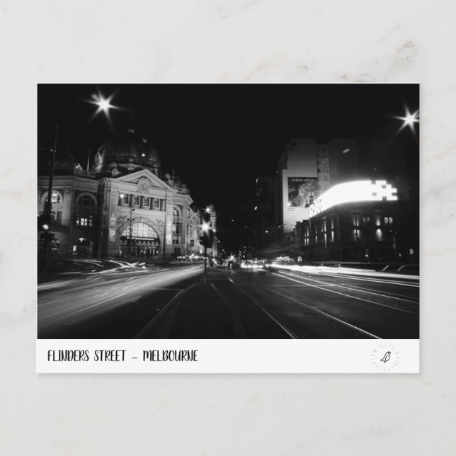 Flinders St. - Melbourne Postkarte (Vorderseite)