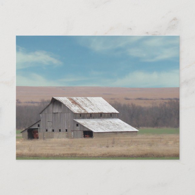 Flint Hills Scheune Postkarte (Vorderseite)