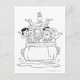 Flintstones Familien1 Postkarte