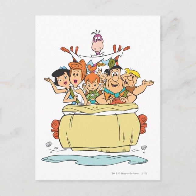 Flintstones Familientreppe Postkarte (Vorderseite)