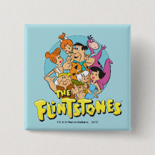 Flintstones und Rubbelfamilie Graphic Button
