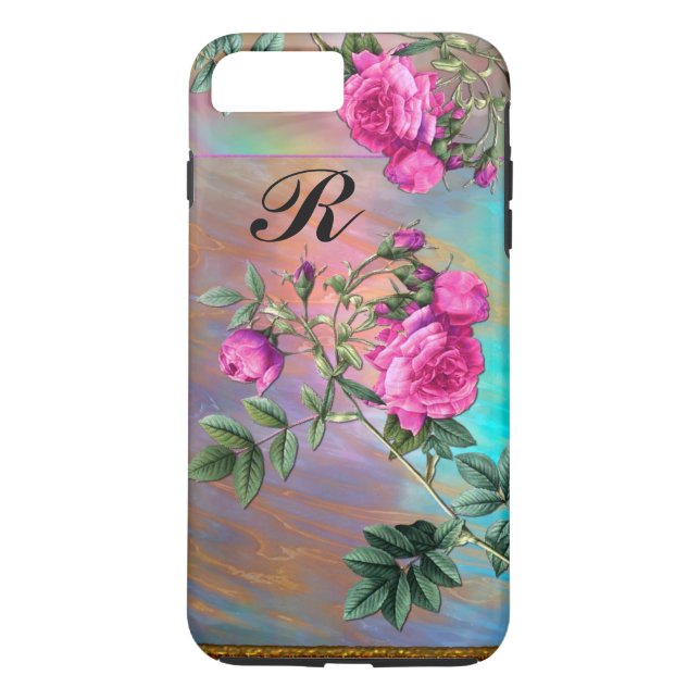 Flintz-Rose Monogram Plus Case-Mate iPhone Hülle (Rückseite)