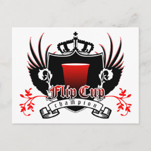Flip Cup Meister Royal Crest Postkarte