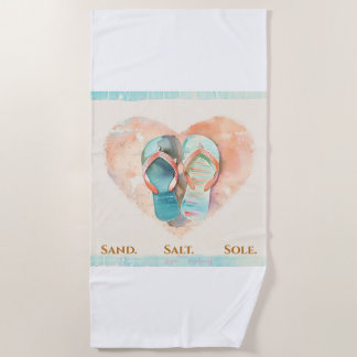 Flip Flop Herz Strandtuch – Sand Salz Sohle