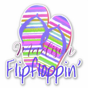Flip-Flop-personalisierter Aufkleber