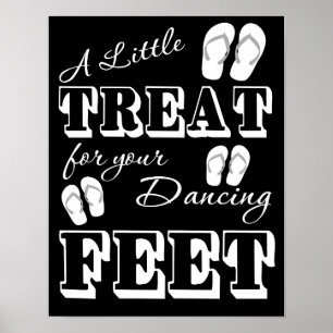 Flip Flop Tanz Hochzeitsschild - 28 cm x 35,5 cm Poster