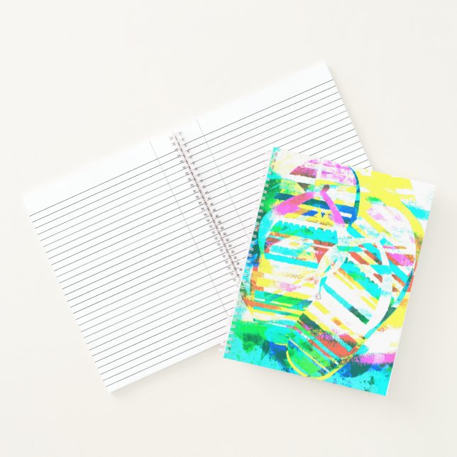 Flip-Flops abstrakt Notizbuch (Innenseite)