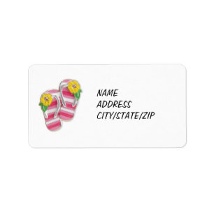 "FLIP FLOPS"-ADRESSE ADRESSAUFKLEBER
