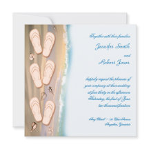 Flip Flops am Strand Hochzeit Einladung