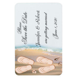 Flip Flops auf Beach Wedding Save the Date Magnet