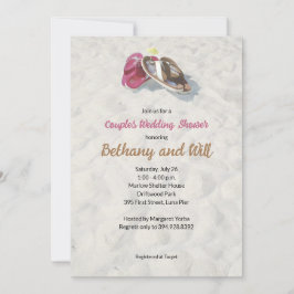 Flip Flops auf der Beach Shower Einladung