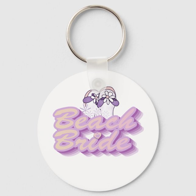 Flip Flops Beach Bride Tshirts und Geschenke Schlüsselanhänger (Vorderseite)