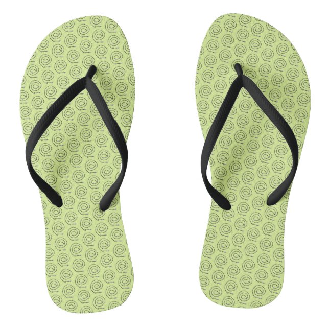 Flip Flops - Beaded Black Spirals (Fußbett)