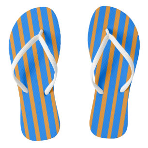Flip Flops Blau & Orange Gestreift
