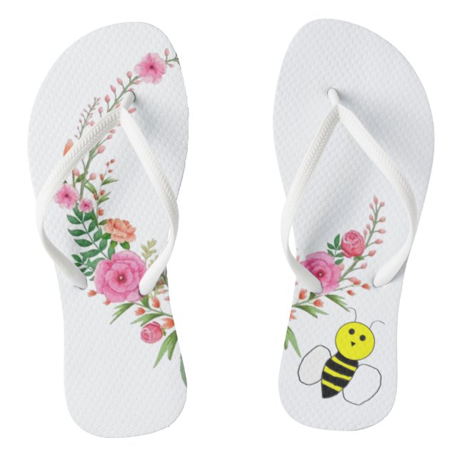 Flip Flops Blütenstaub Spaß (Fußbett)