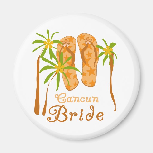 Flip Flops Cancun Bride Magnet (Vorne)