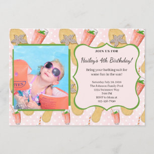 Flip Flops et Lemonade Party Invitation