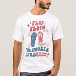 Flip Flops Fireworks Freedom T-Shirt