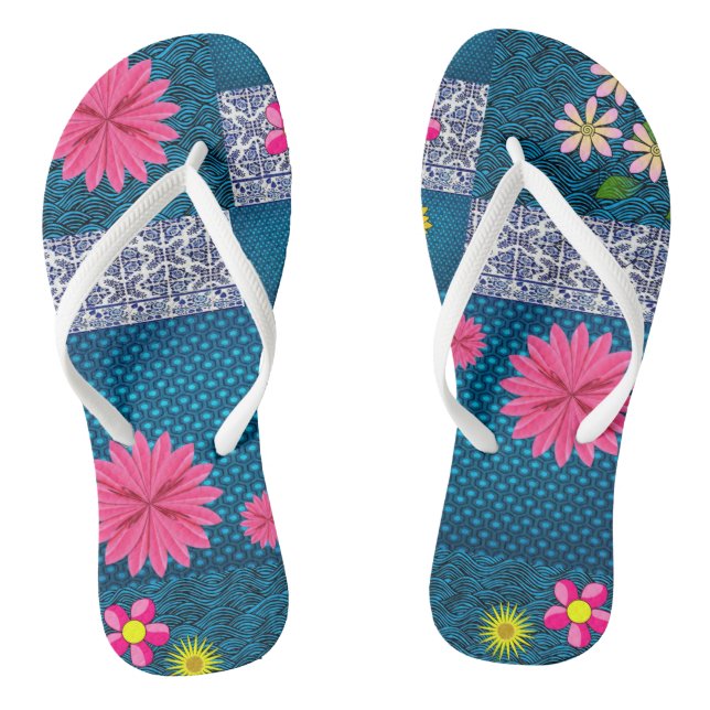 Flip Flops floral (Fußbett)