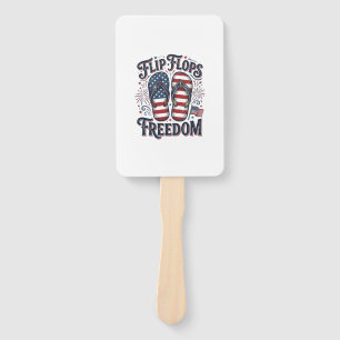 Flip Flops Freiheit Patriotisches Sommer-Shirt Des Fächer