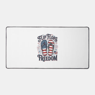 Flip Flops Freiheit Patriotisches Sommer-Shirt Des Schreibtischunterlage