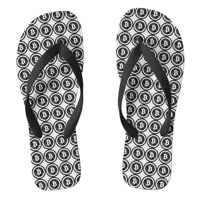 Flip Flops für das Bitcoin-gestörte Schwarz-Coin-L (Fußbett)