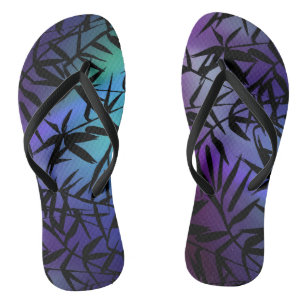 Flip Flops für Männer mit dunklem Leafy Sky