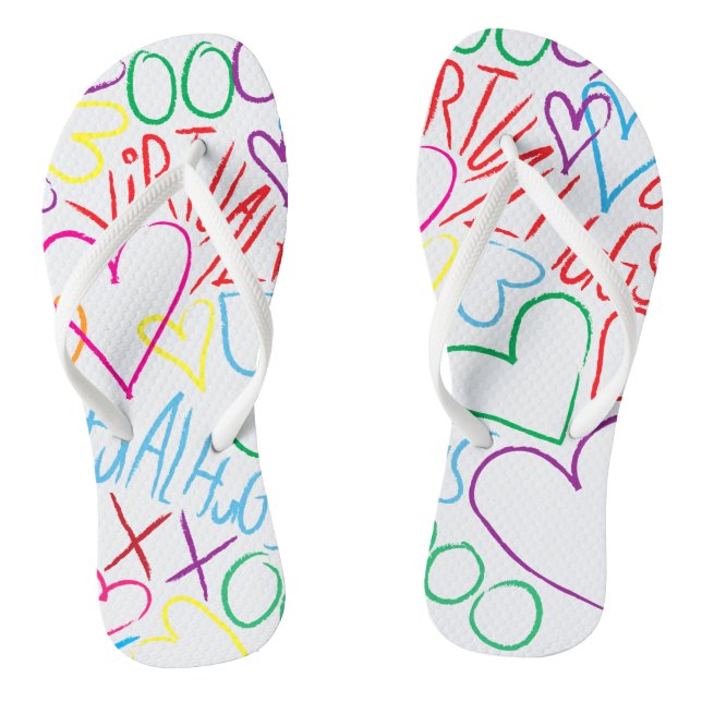 Flip Flops für virtuelle Schläge und Herz (Fußbett)