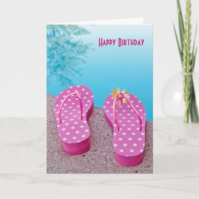 Flip Flops Geburtstag Karte (Vorderseite)
