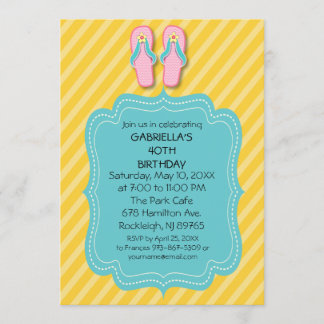 Flip Flops Geburtstagsparty Einladung