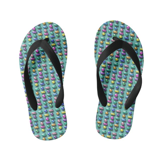 Flip Flops - Geometrische Formen in Farben (Fußbett)