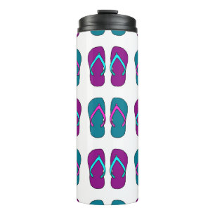 Flip Flops: Hellweiß Vintag. Thermosbecher