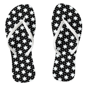 Flip Flops im Schwarzweiß-Sternmuster