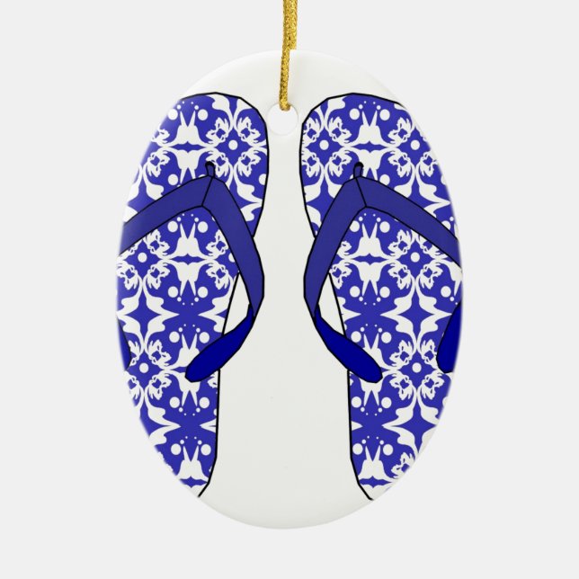 Flip Flops Keramik Ornament (Vorne)
