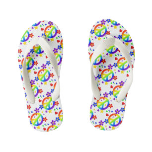 Flip Flops, Kinder/Regenbogen-Friedenszeichen und Kinderbadesandalen