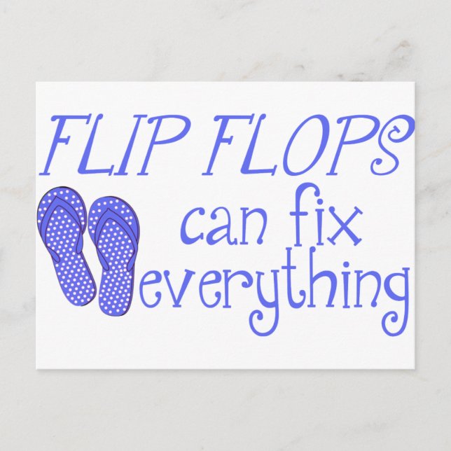 Flip Flops können alles reparieren Postkarte (Vorderseite)