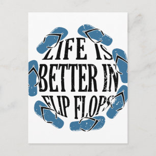 Flip Flops - Leben in Flip Flops Postkarte