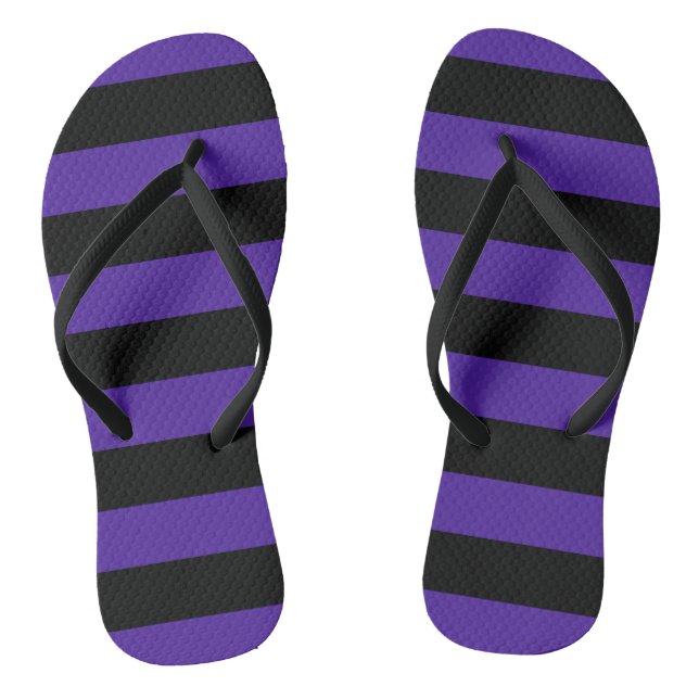 Flip Flops (lila/schwarz Streifen) (Fußbett)