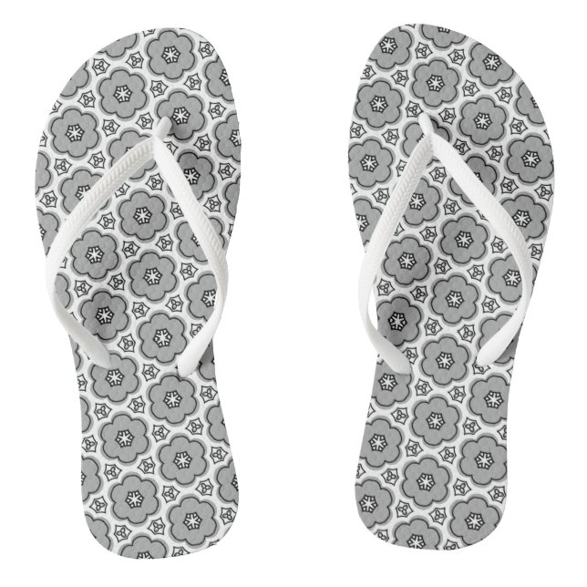 Flip Flops mit floralem Muster (Fußbett)