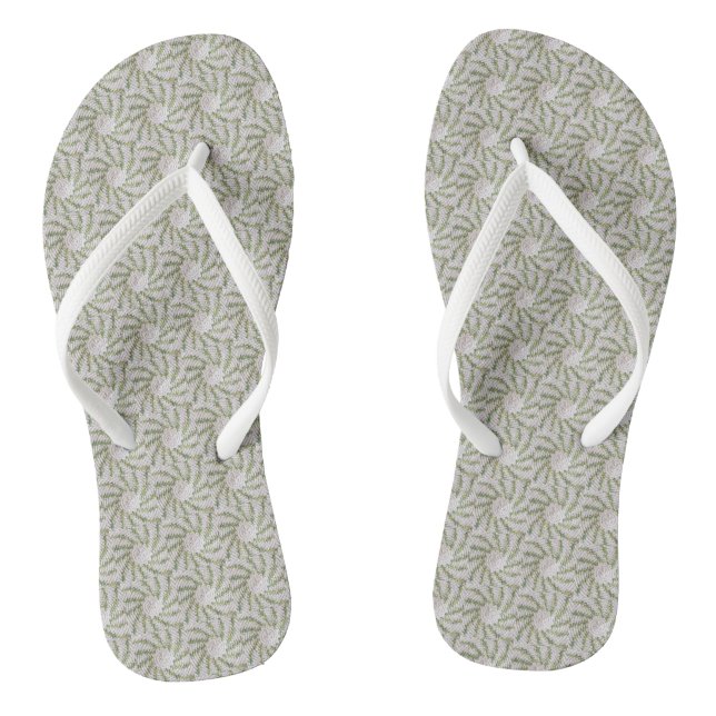Flip Flops - Mosaikspiralen in grüner Crochet (Fußbett)